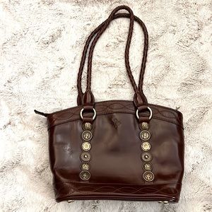 Patricia Nash brown leather shoulder bag